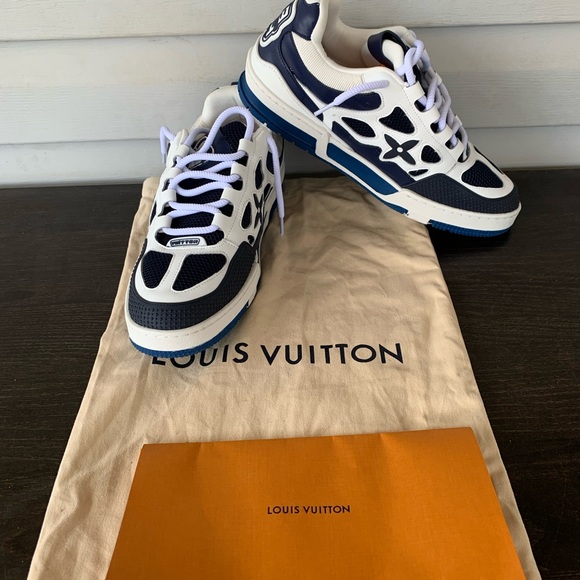 Louis Vuitton Skate Sneaker Blue Mens LV Sz 10 - Picture 6 of 14